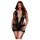 BACI Plus Size Lace-Up Mini Dress with Short Sleeves - Black (XL-XXL)