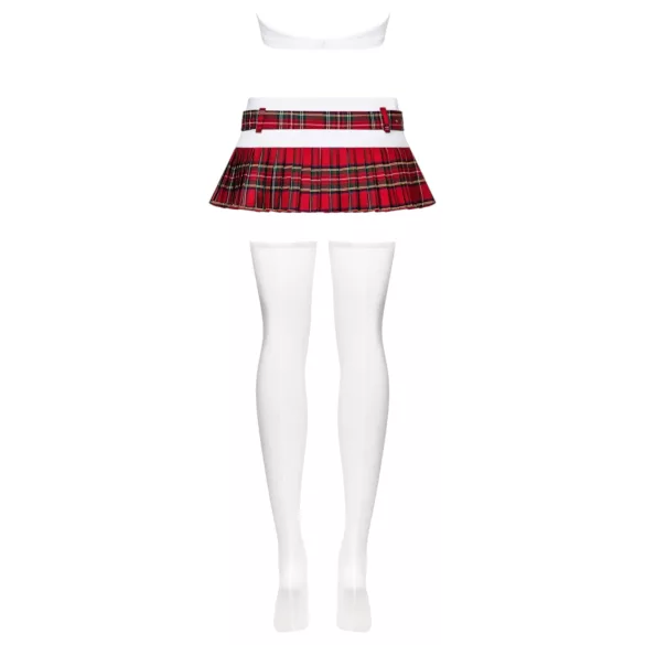 Obsessive Schooly - 6-Piece Schoolgirl Costume Set - L/XL