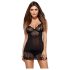 Obsessive Alluria - Lace Nightie & Thong Set (Black)