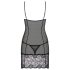 Obsessive Alluria - Lace Nightie & Thong Set (Black)