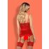 Obsessive Lovica - lace suspender top and thong (red)