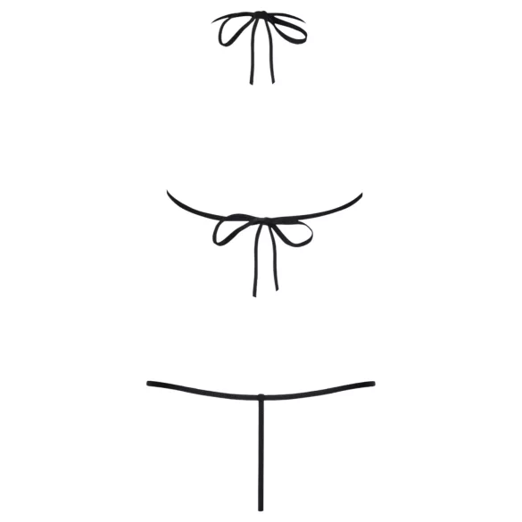 Obsessive Luiza - Black Tulip Strapped Bodysuit (S/M)