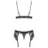 Obsessive 810-SEG-1 - Lace Lingerie Set (Black) - L/XL