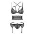 Obsessive Frivolla - Spicy Lace Lingerie Set (Black)