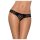 Obsessive Miamor - Sparkling Open Lace Thong for Women (Black) - L/XL