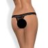 Obsessive Miamor - Sparkling Open Lace Thong for Women (Black) - L/XL