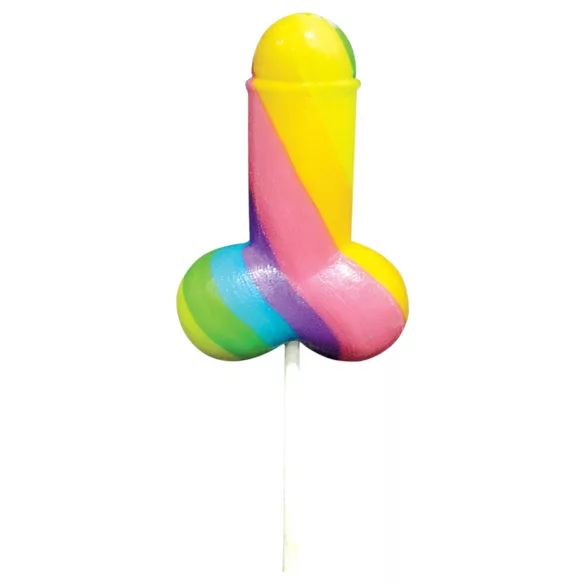 Rainbow Cock Pop - penis-shaped lollipop (85g) - fruit flavour