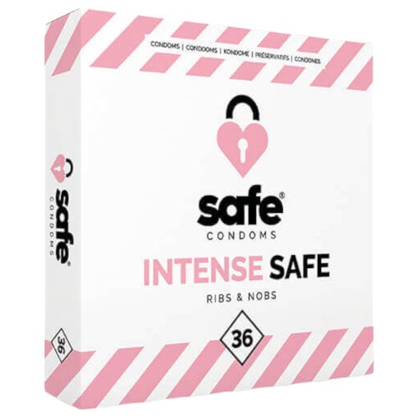 SAFE Intense - Ribbed & Dotted Condoms (36 Pack)