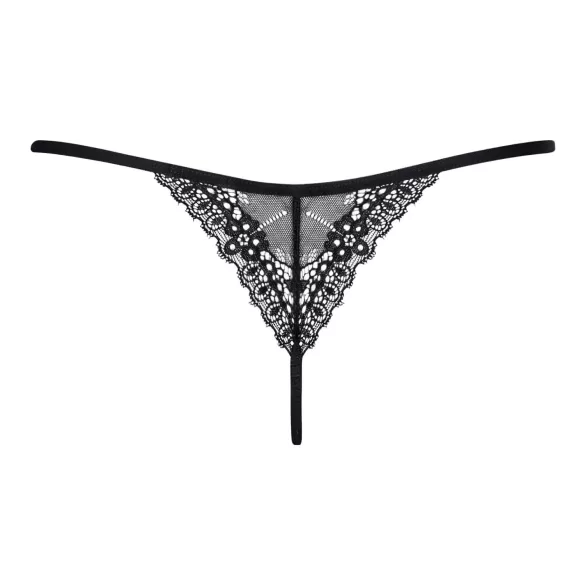 Obsessive Intensa - Strappy Lace Thong (Black) - L/XL