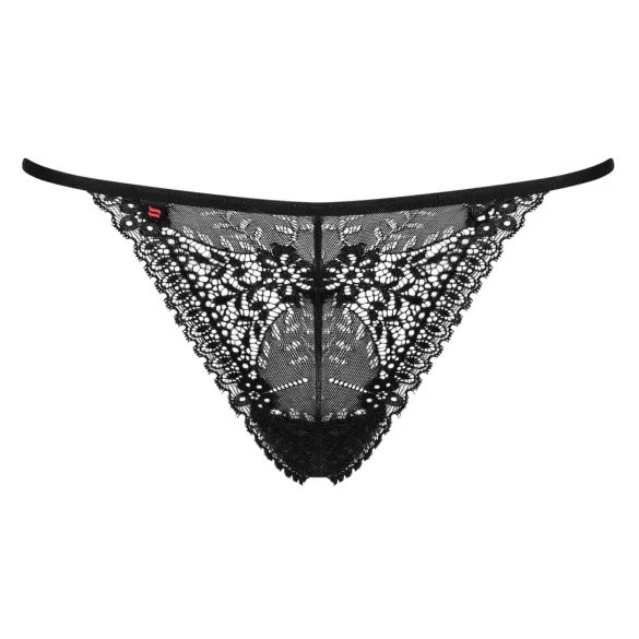 Obsessive Intensa - Strappy Lace Thong (Black) - L/XL