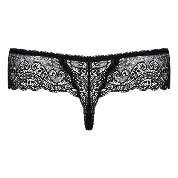 Obsessive Miamor - Sparkling Women's Lace Thong (Black)