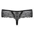 Obsessive Miamor - Sparkling Women's Lace Thong (Black)
