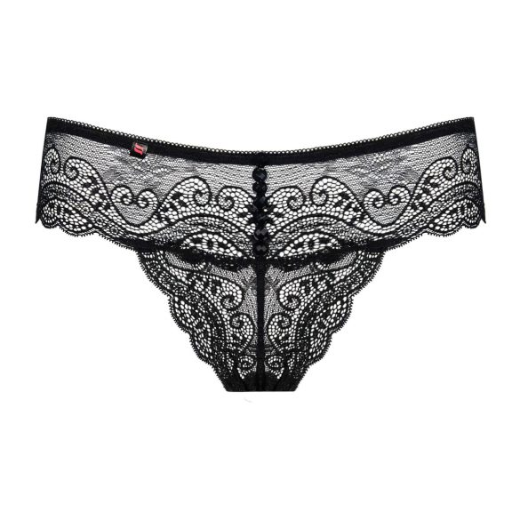 Obsessive Miamor - Sparkling Women's Lace Thong (Black)