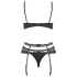 Obsessive Heartina - lingerie set (black)