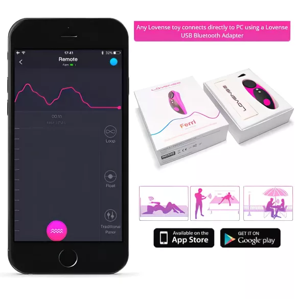 Lovense Ferri - App-controlled clitoral vibrator (black & pink)