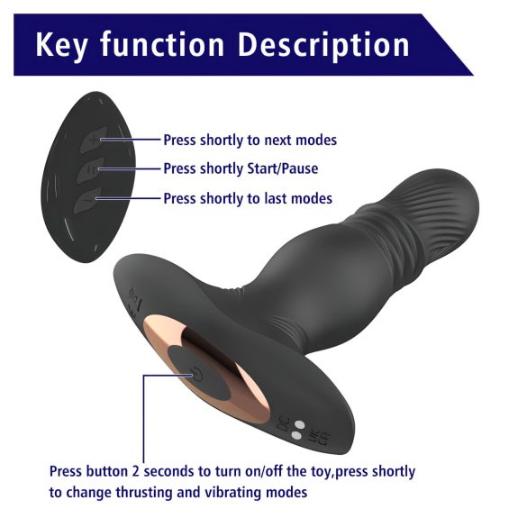 Aixiasia Roy - Wireless Rechargeable Anal Vibrator (Black)