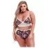 Baci Plus Size - floral lace bra set