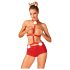 Obsessive Ms. Reindy - Women's Reindeer Costume Set (2-Piece) - Red