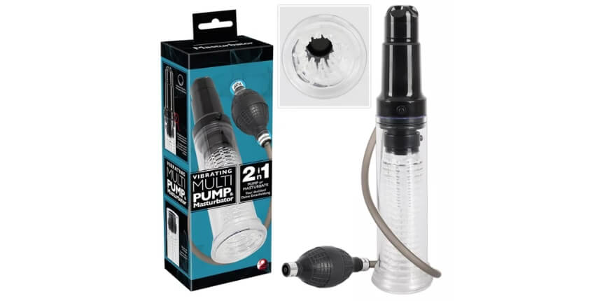 You2Toys - 2in1 - penis pump and masturbator in one (transparent)