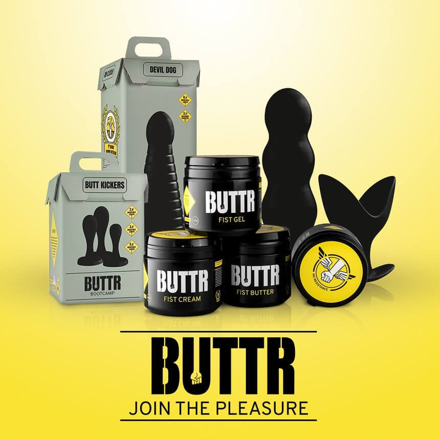 BUTTR fisting products: fisting gel, fisting dildo, fisting glove | Desirel.ie Sex Shop - discreet delivery