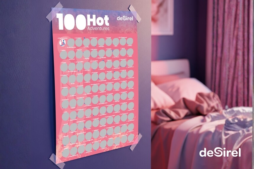 Desirel - 100 Sexy Positions Scratch-Off Poster | Desirel.ie Sex Shop