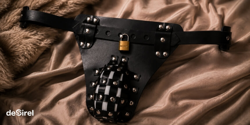 Orgasm denial with a chastity cage for consensual control play | Desirel.ie Szexshop