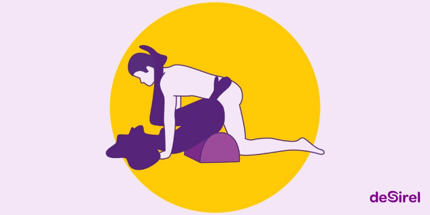 B Flip sex position with the Desirel Magic Pillow sex pillow | Desirel.ie Sex Shop