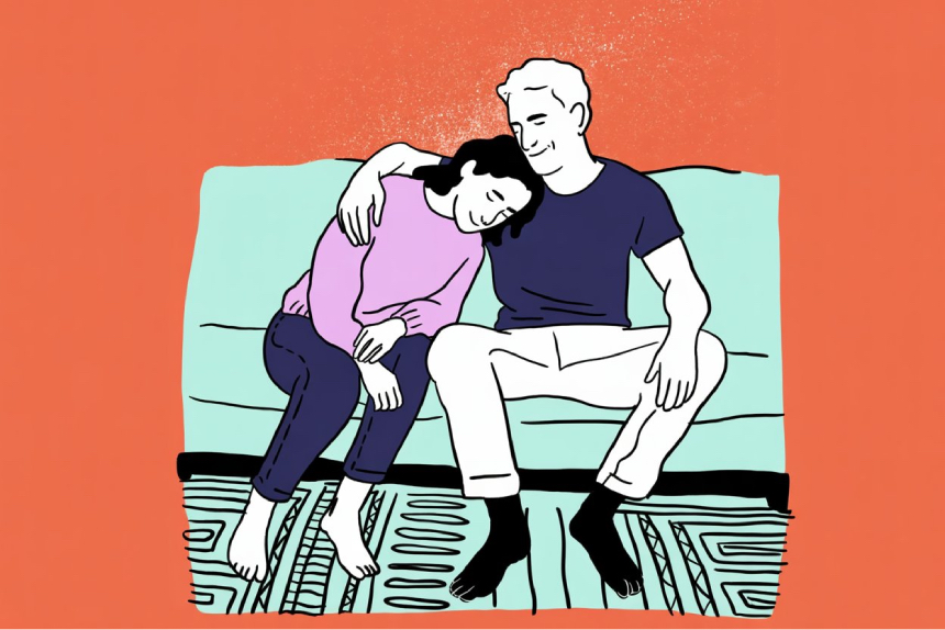 A couple is cuddling up on the sofa. | Sex Shop Ireland Desirel.ie