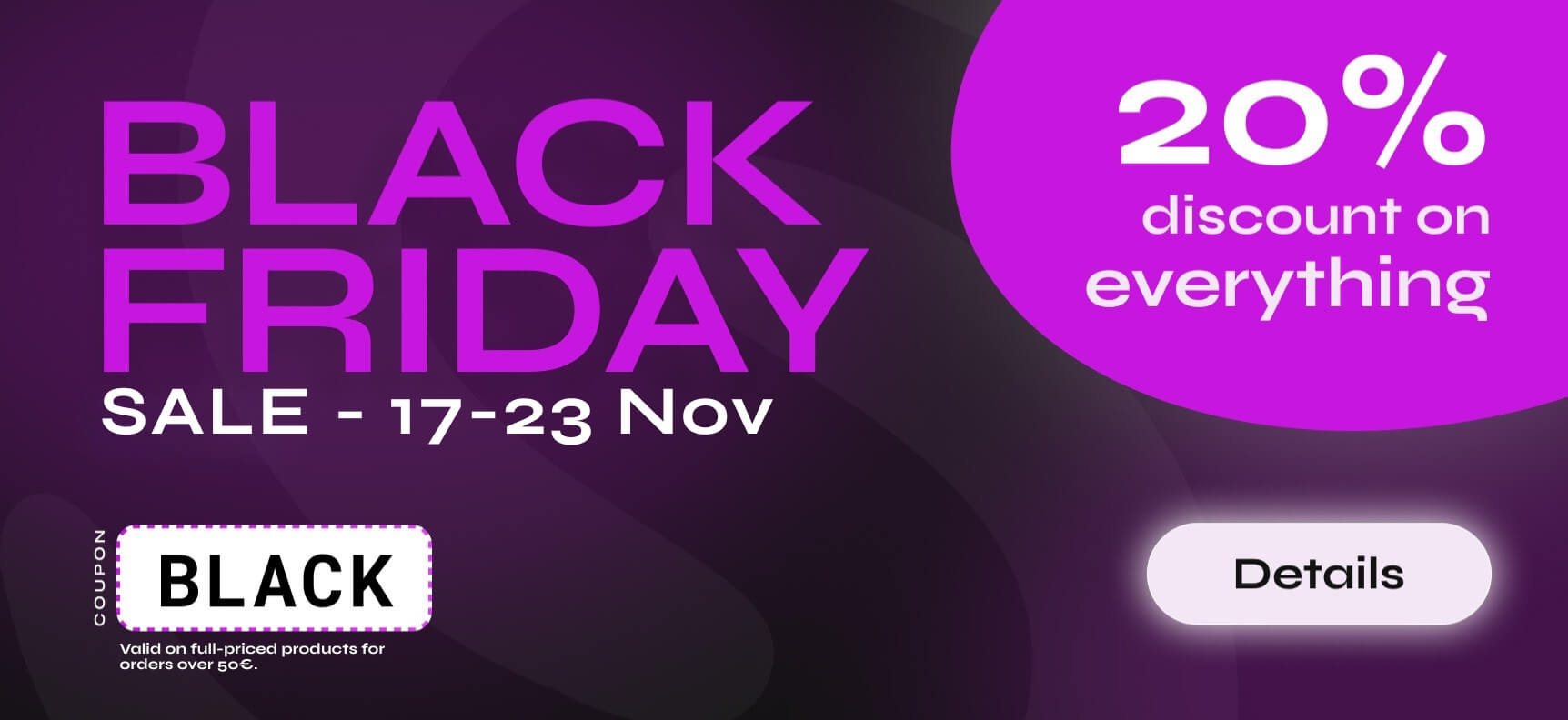 Black Friday 20% discount on everything | Desirel.ie Sex Shop