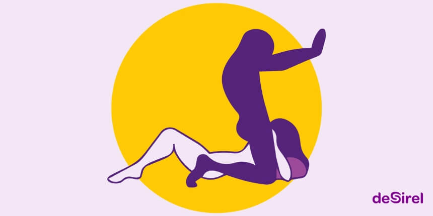 Neck Saver sex position with the Desirel Magic Pillow sex pillow | Desirel.ie Sex Shop