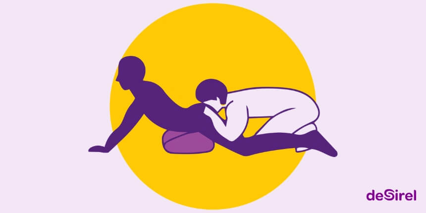 Playful Depth sex position with the Desirel Magic Pillow sex pillow | Desirel.ie Sex Shop